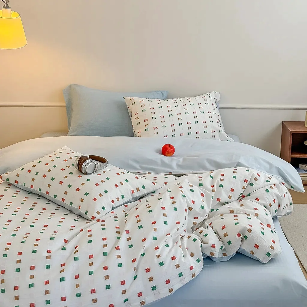 Enhanced Check Jacquard Duvet Cover World-Class