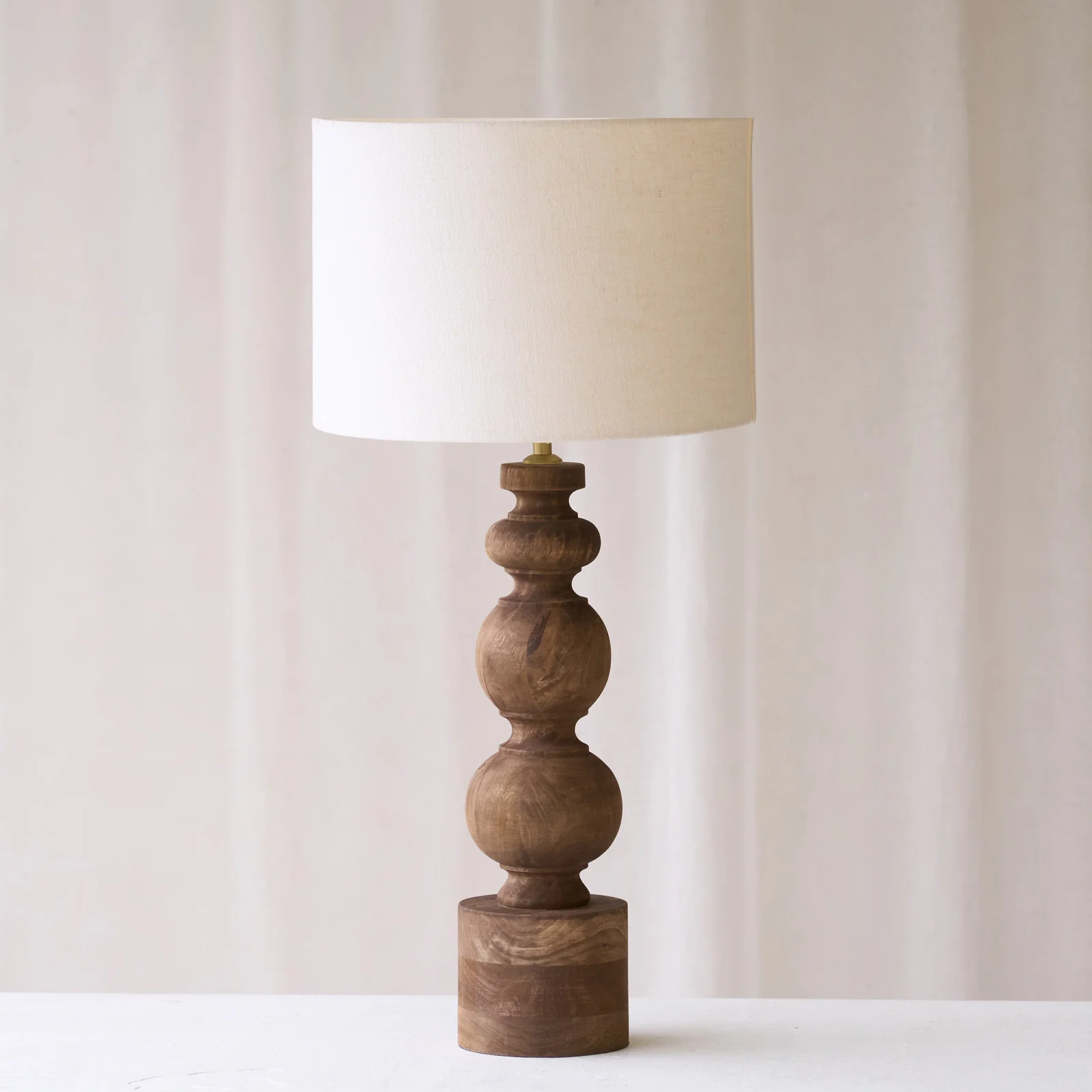 Outstanding Radwan Table Lamp Dark Brown 55cm Organic