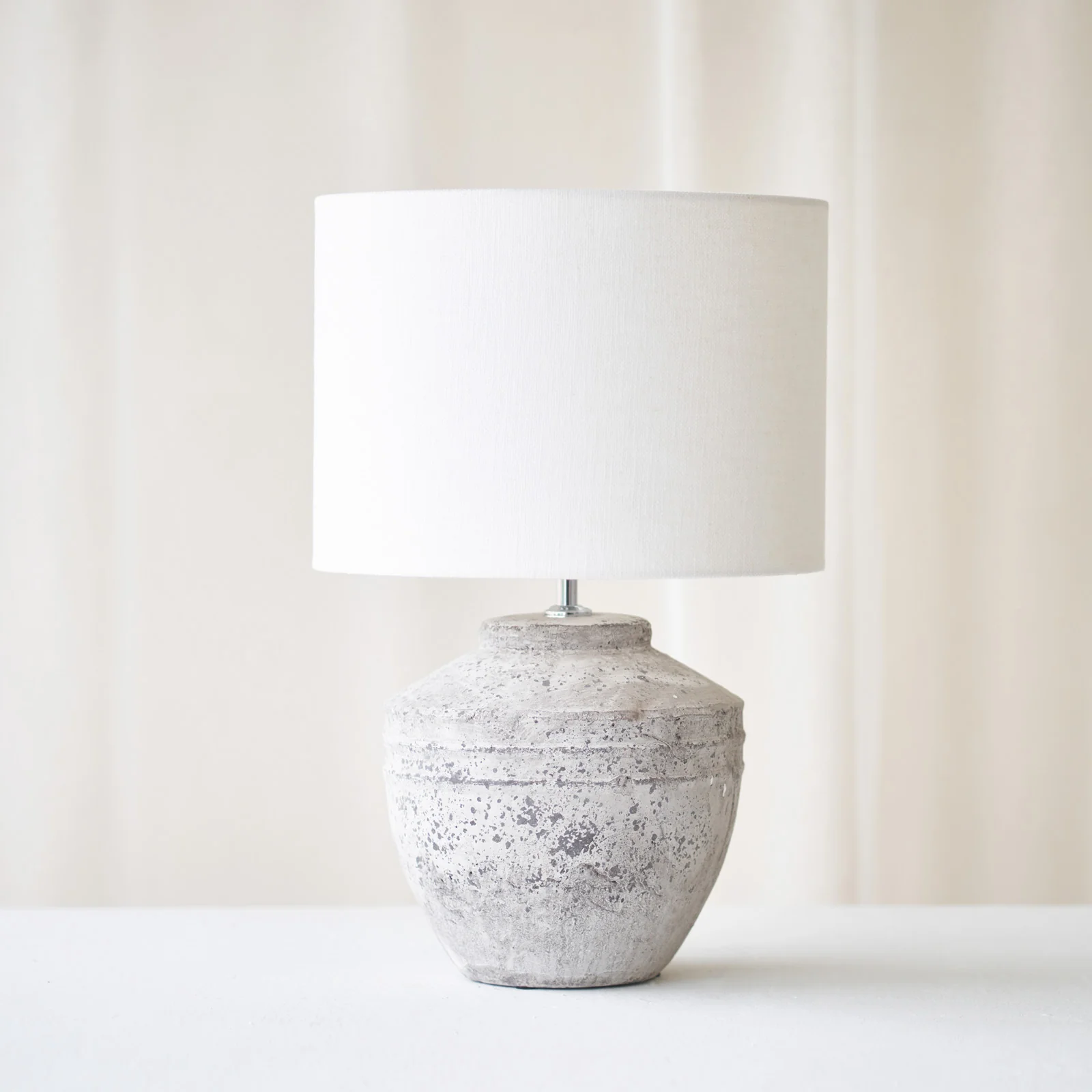 High-Grade Toba Table Lamp Grey 35cm Optimized