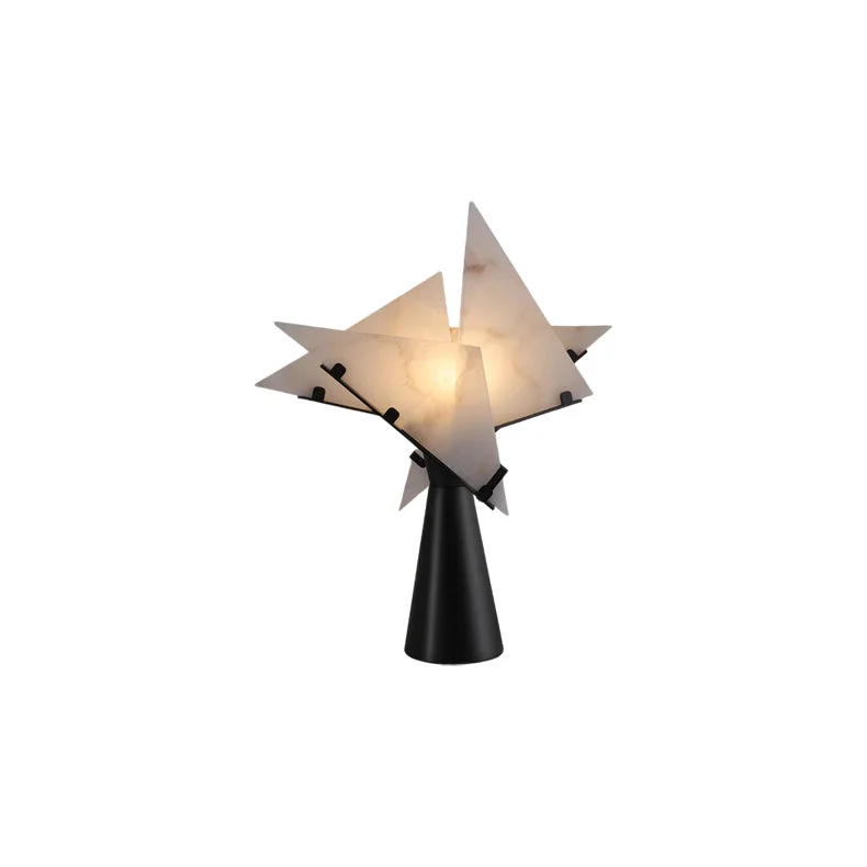 Green Abstract Alabaster Table Lamp Innovative