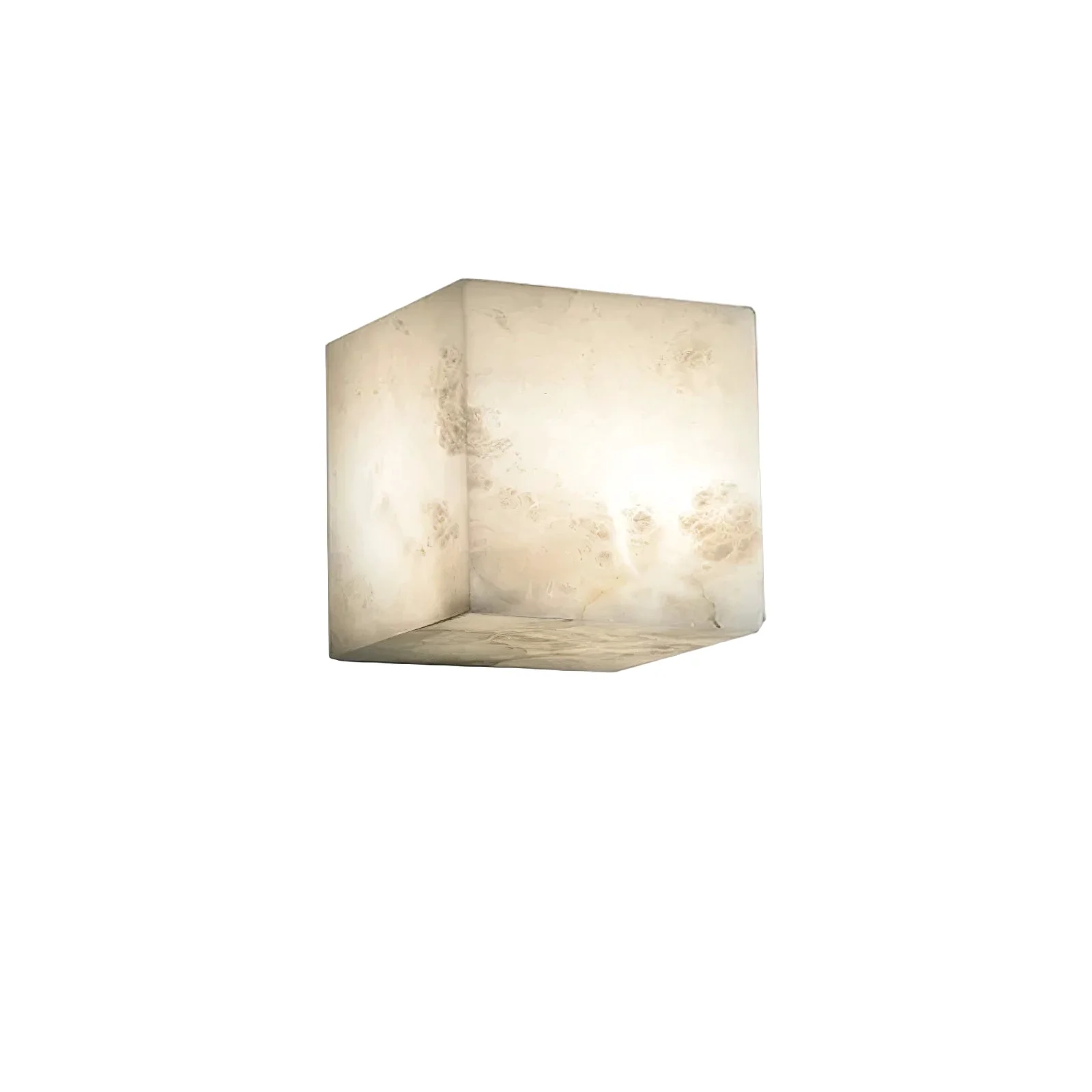 Optimized Alabaster Cube Wall Light Organic