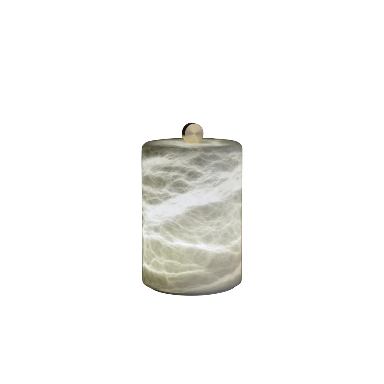 Fine Cylindrical Alabaster Table Lamp Refined