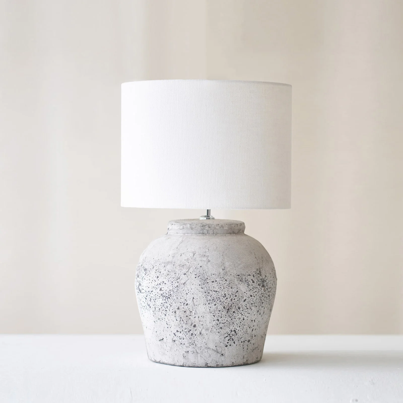 Convenient Etna Table Lamp Grey 40cm Smart