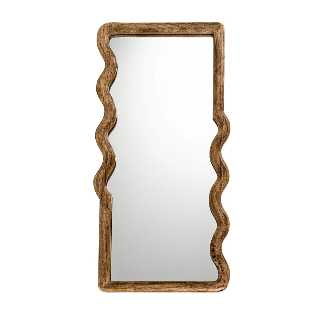 Exclusive Ripple Wooden Mirror Verified