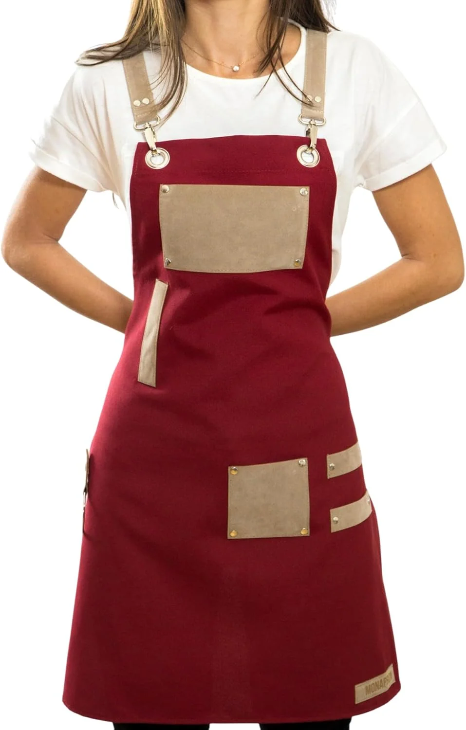 Responsible Men and Women Apron for Kitchen Gardening Artist Chef Work Canvas Waterproof Adjustable Straps Unisex Next-Generation