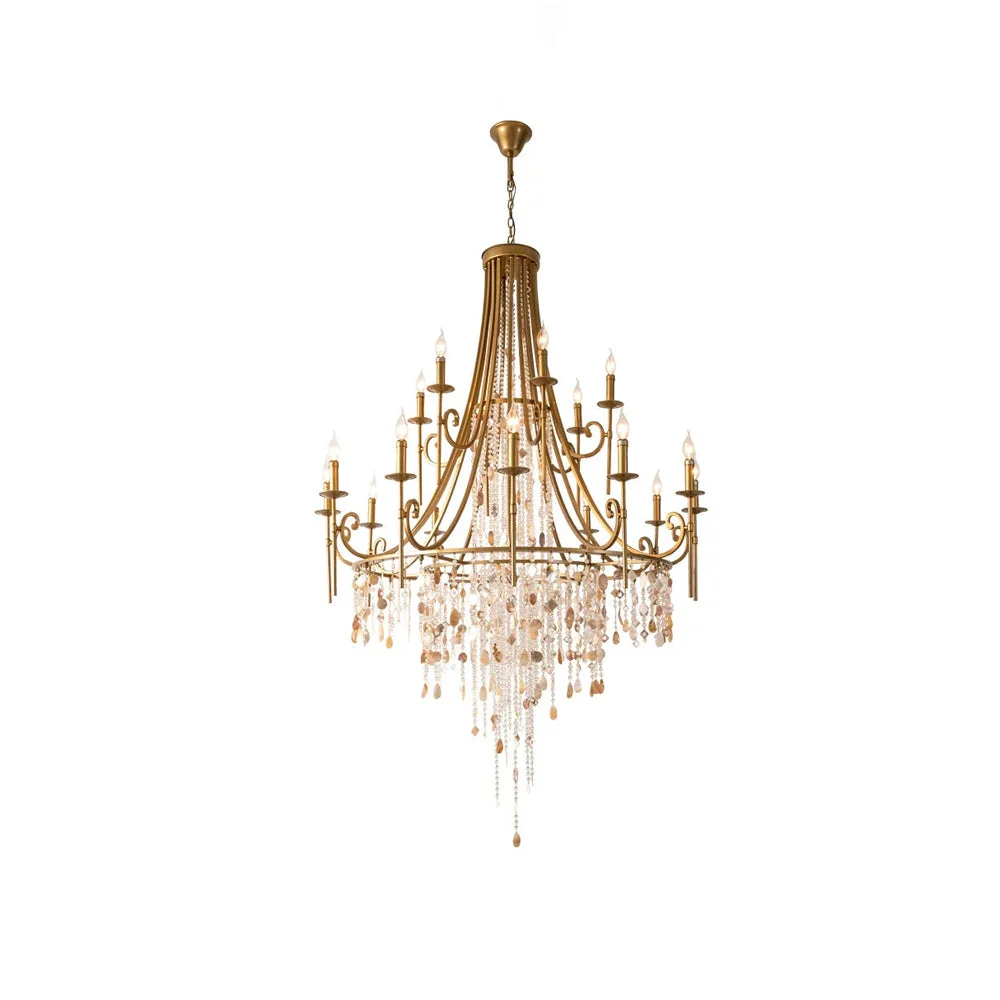Exceptional Tatum Lux American Shell Crystal Chandelier Reliable