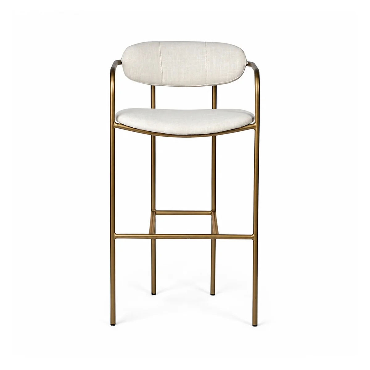 Powerful Parker Seat Height Cream Fabric Seat Gold Metal Bar Stool Quality