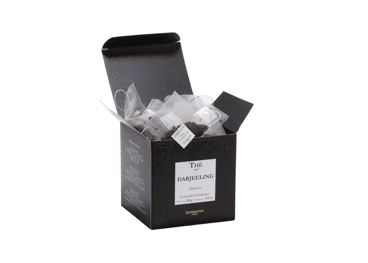 Enhanced Dammann Freres Sachets Darjeeling Tea Bags Premium Gourmet French Black Tea 50 Count Single Pack Modern