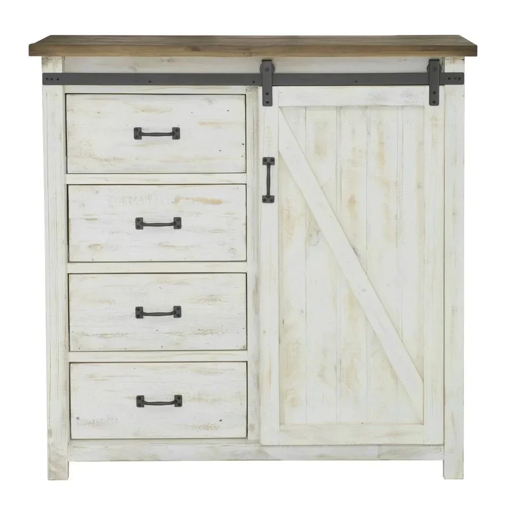 Convenient Provence 4 Drawer Chest With 1 Door Selected