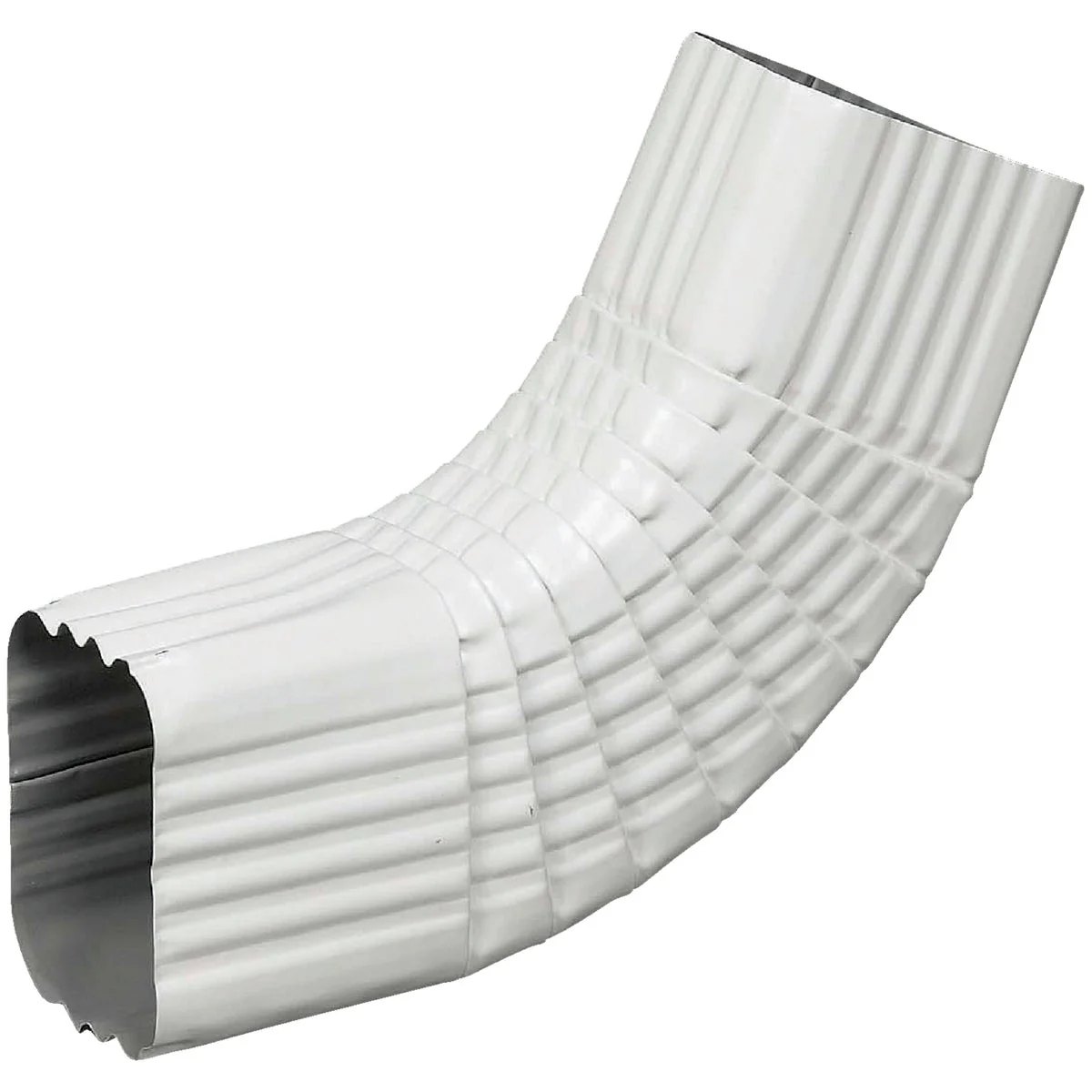 Authentic Spectra Metals 3 x 4 In. Aluminum White Side Downspout Elbow Classic