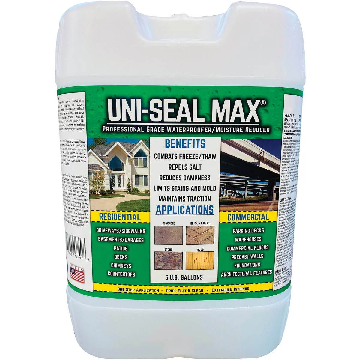 Verified Uni-Seal Max Concrete Masonry Sealant 5 Gal. Convenient