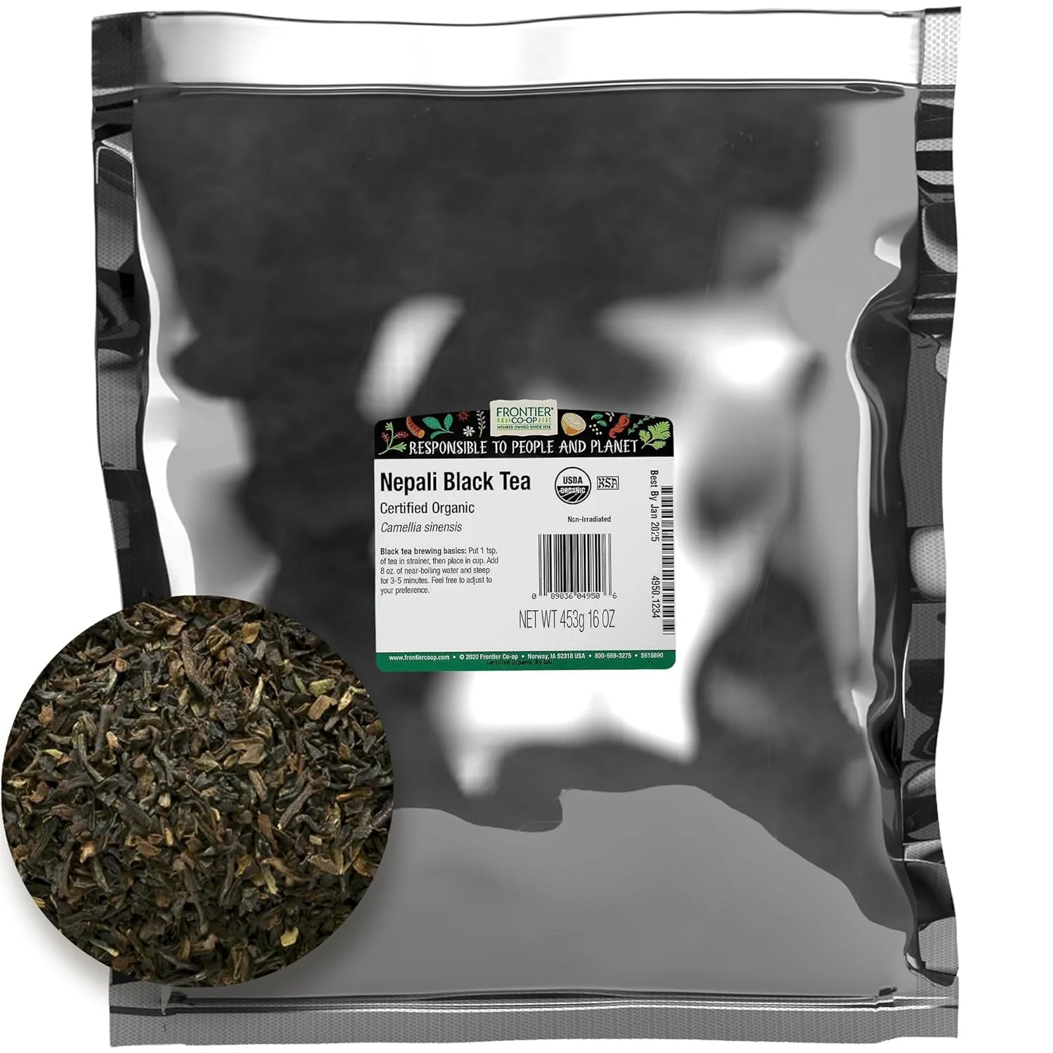 Dependable Frontier Bulk Nepali Black Tea Organic 1 Pound Artisan