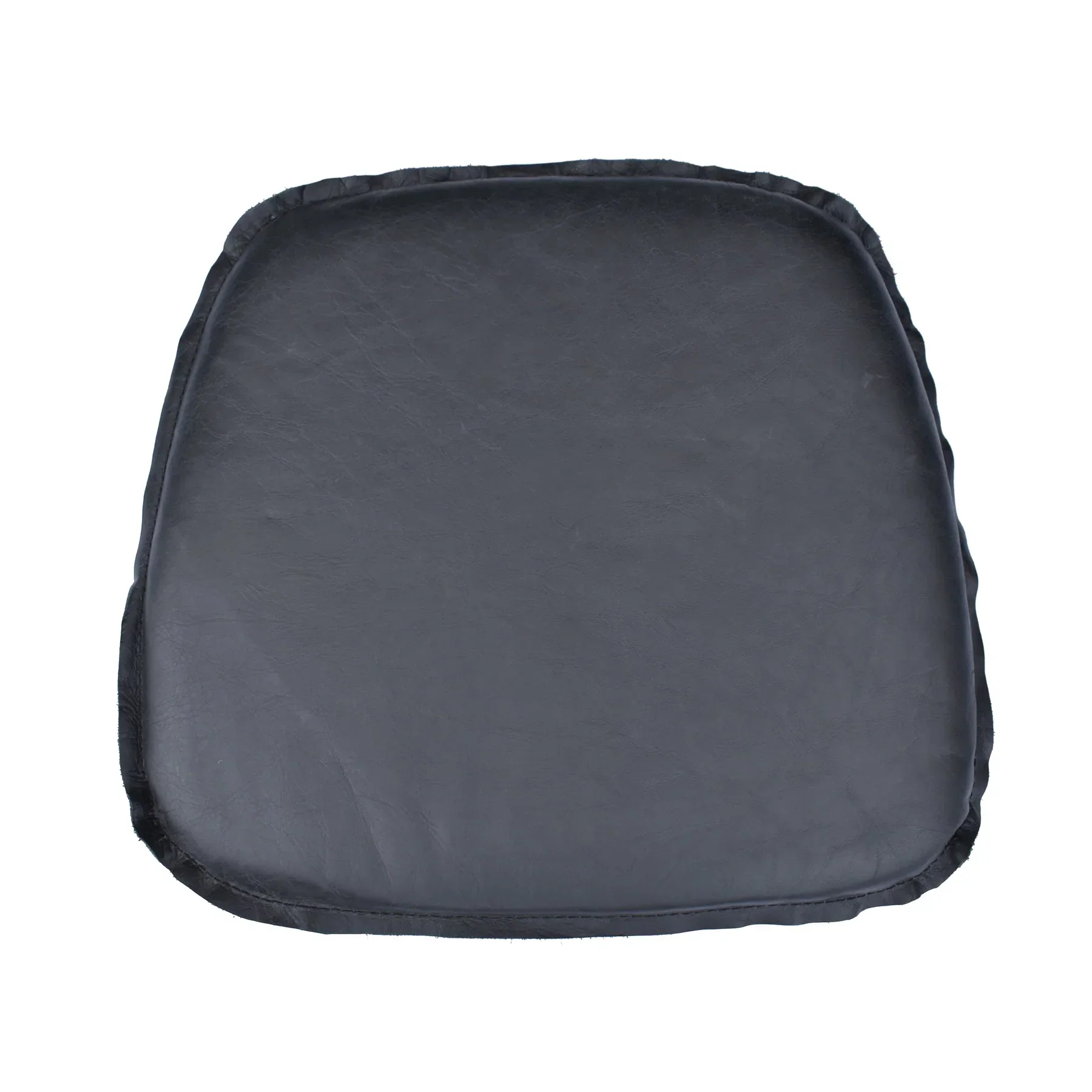 Durable Metal Crossback Leather Cushion Seat - Antique Black Refined