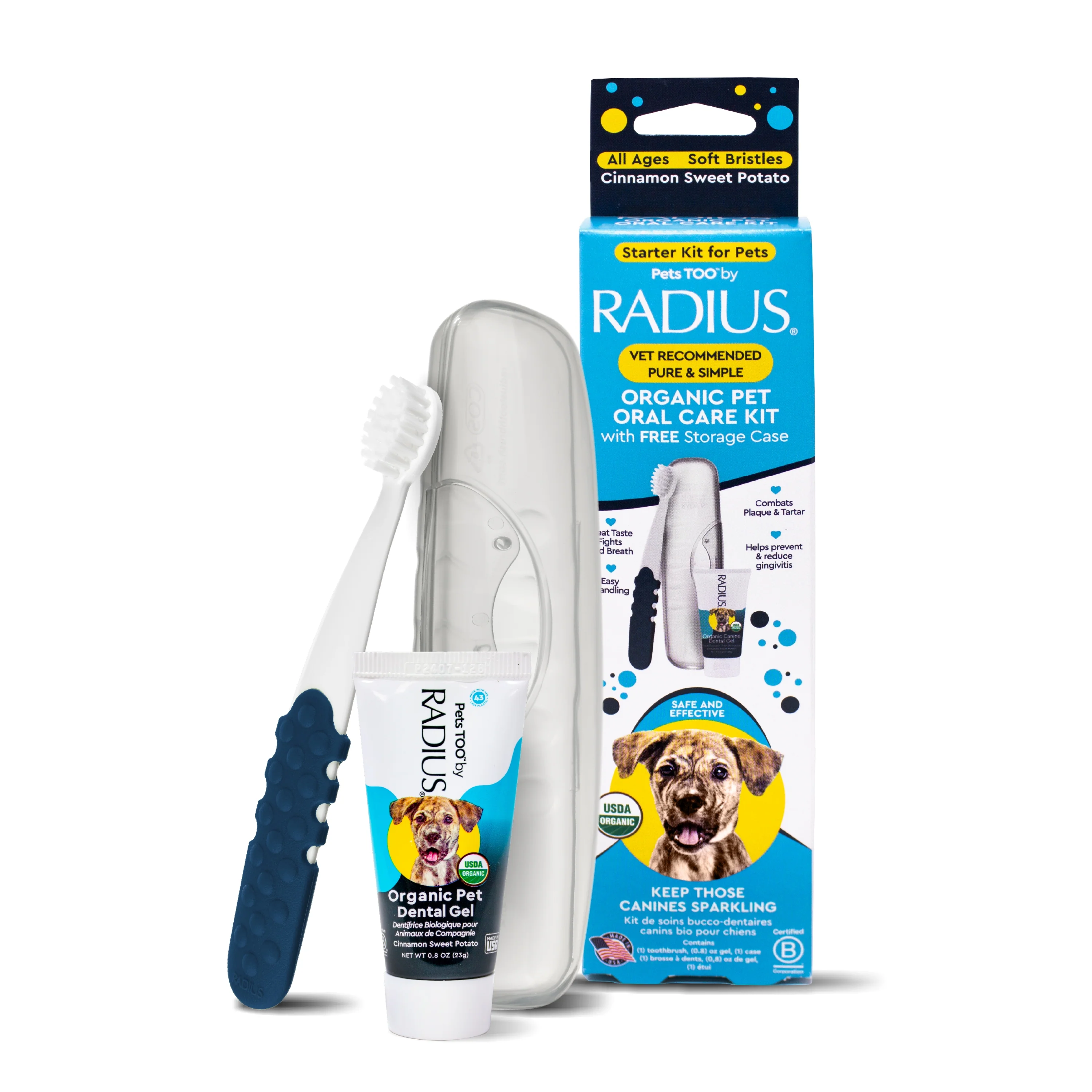 Durable Radius Canine Organic Dental Solutions Kit All Ages Comfortable