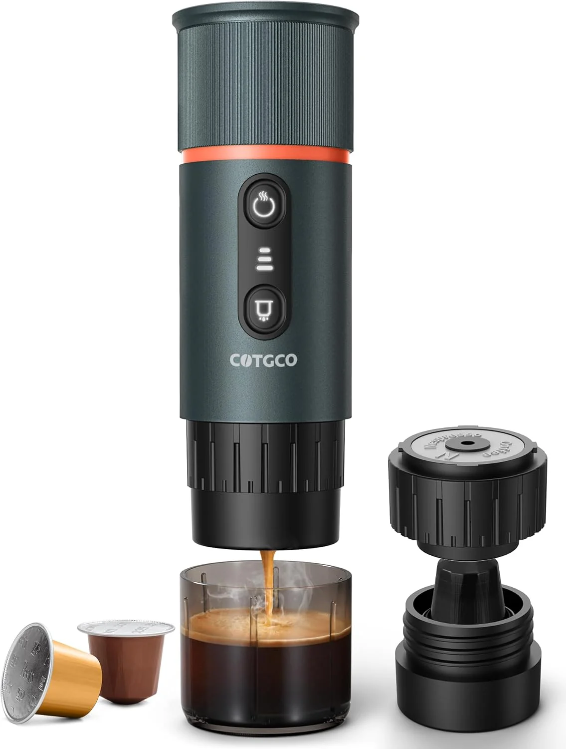 Minimalist Portable Espresso Maker 20 Bar Self‑Heating Auto-off 13500 mAh Battery Brews 8 Shots Proven