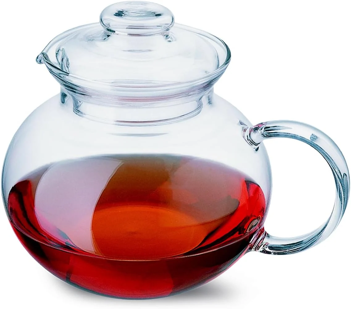 Official Simax Glass Teapot for Stovetop Clear Glass Tea Kettle with Spout - 1 Quart 4 Cup Teapot - Microwave Safe Elite