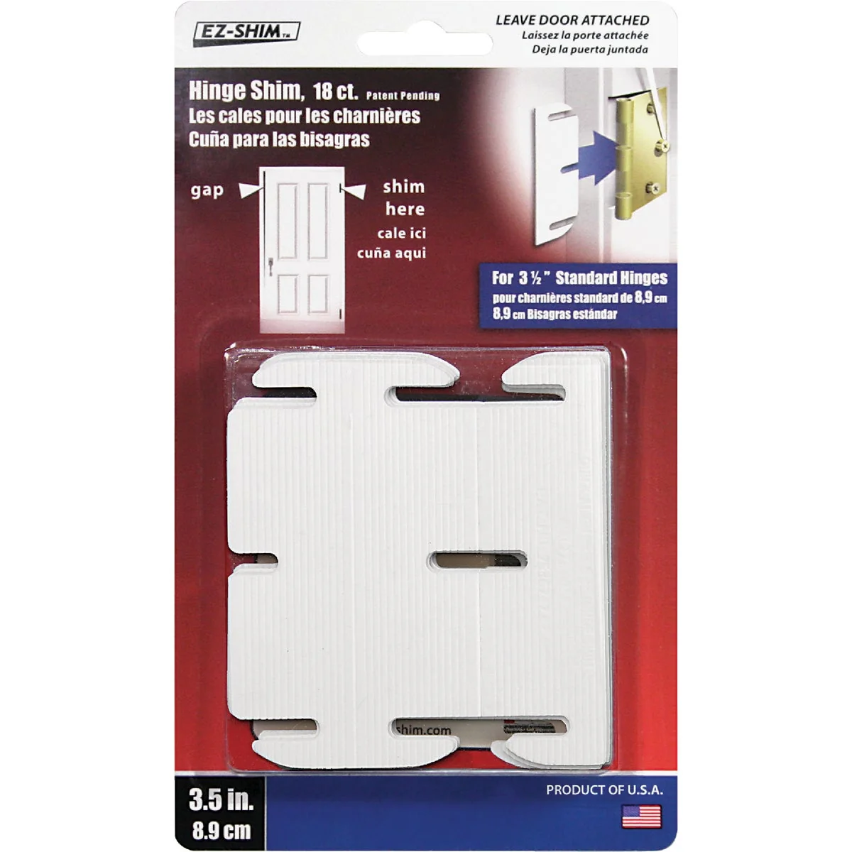 World-Class EZ Shim 3-1 2 In. Plastic Hinge Shim Proven