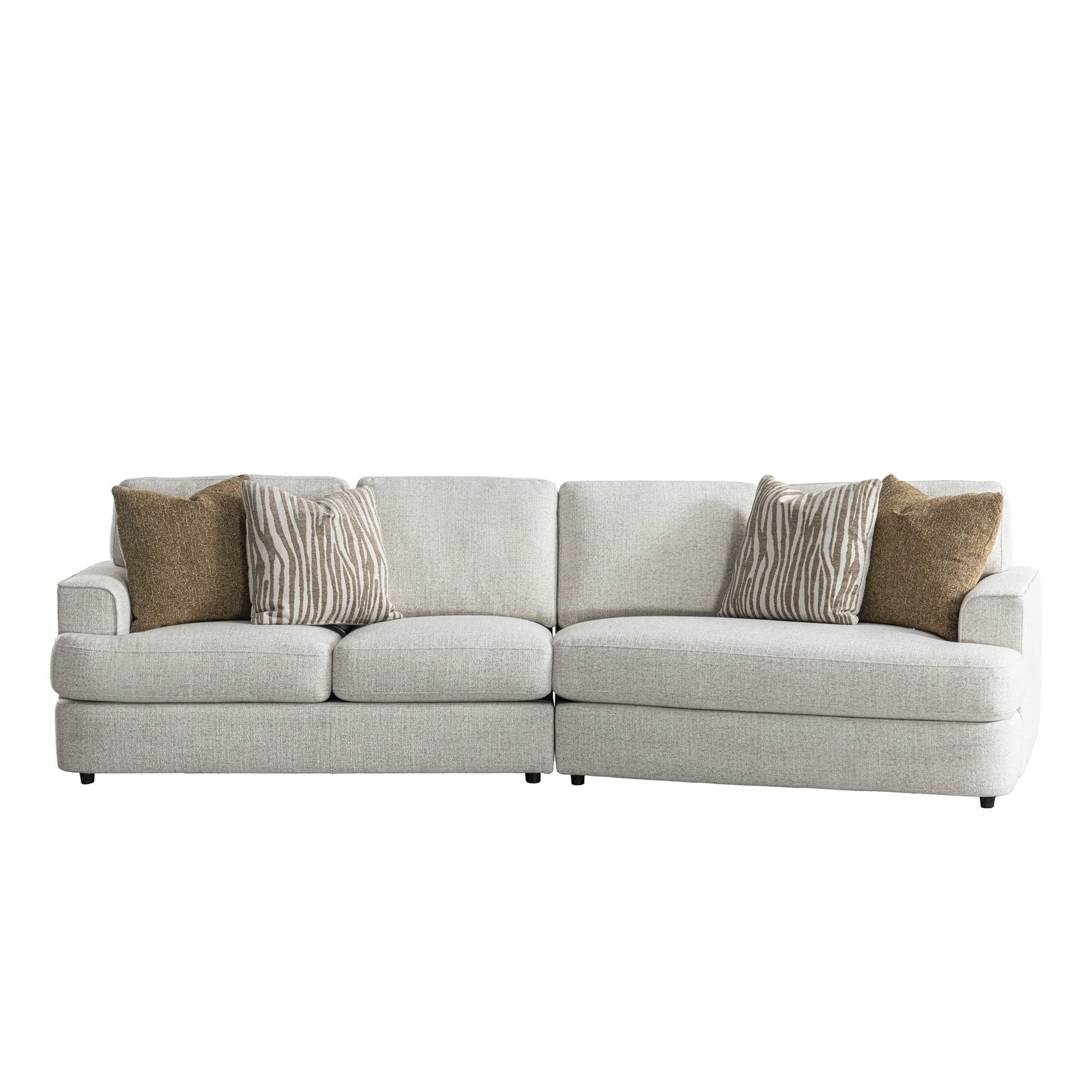 Specialty Cara 2 PCs Sectional w 4 Pillows - Right Cuddler Natural