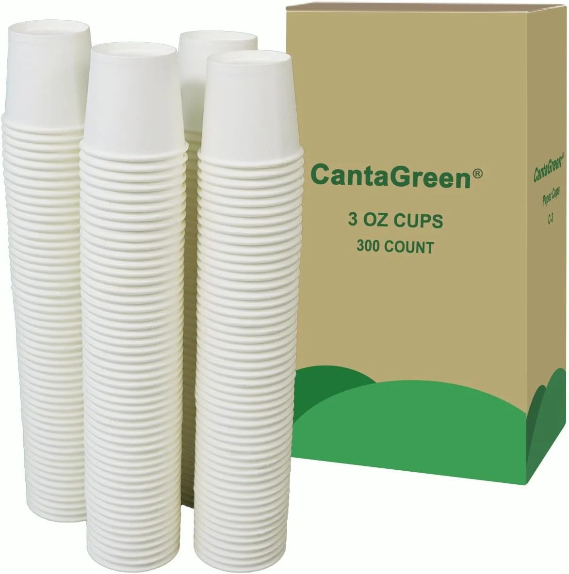 Luxury 3 OZ Heavy duty Cups 300 Count White Paper Bath Cup Sophisticated