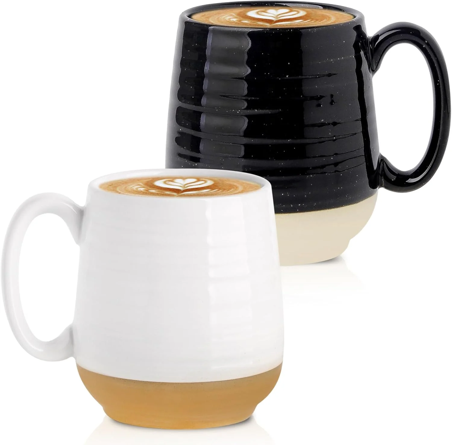 Detailed Hasense 20 oz Coffee Mugs Large Mugs with Handle Set of 2 Stoneware Coffee Cups for Mom Dad Friend Prefect for Latta Tea Coffee Genuine