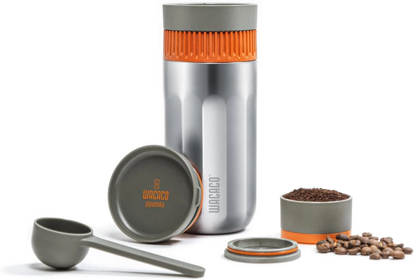 Top-Quality Wacaco Pipamoka Portable Coffee Maker Coffee brewer All-in-one Vacuum Pressured，Insulated Travel Mug Hand Powered and Filter Pressure Brewer Proven