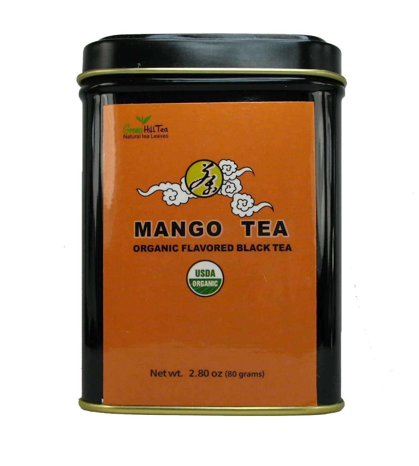 First-Class Organic Mango Tea An Assam Black tea that has aromatic mango bits and natural flavours –2.80 OZ Tea Tin Long-Lasting