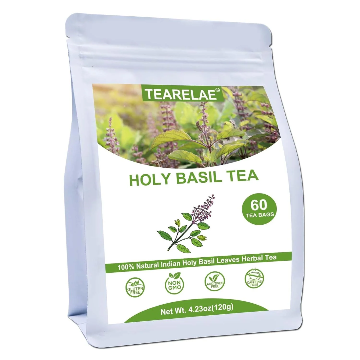 Authentic Holy Basil Tea Bags 60 Count Organic