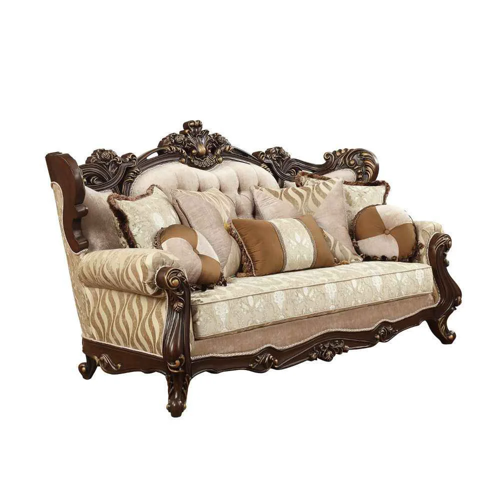 Exclusive Shalisa - Sofa With 7 Pillows Same Lv01585 - Fabric Walnut Eco-Friendly