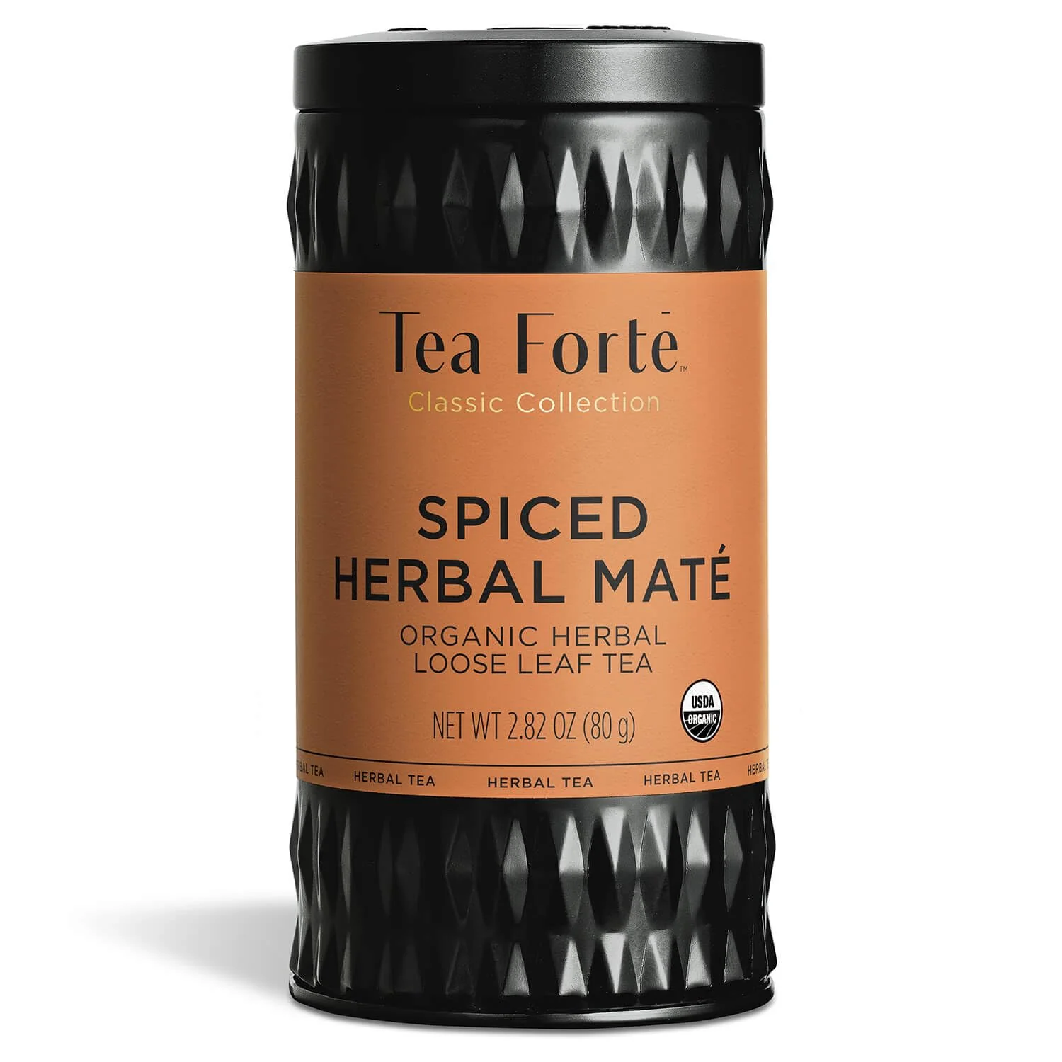 Official Tea Forte Spiced Herbal Maté Premium Organic Loose Leaf Caffeinated Herbal Tea Blend Canister Makes 35-50 Cups Original