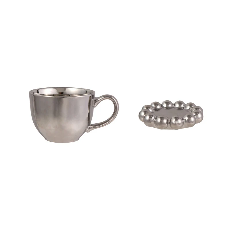 Green Stoneware Mug w 5-1 2 Round Ball Edge Sau Refined