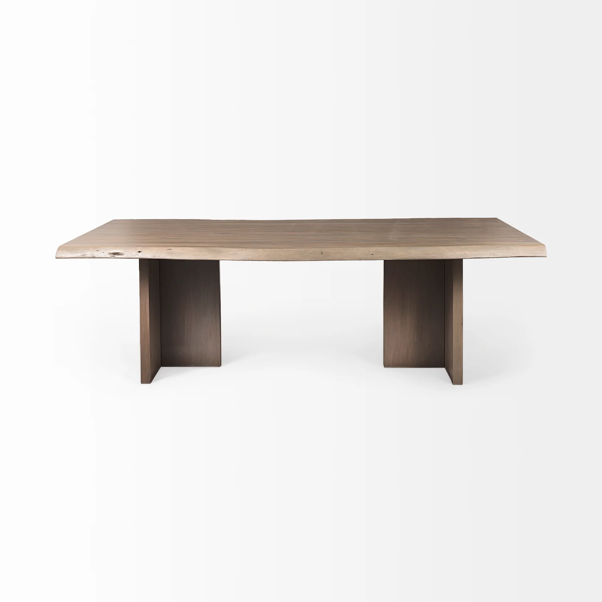 Original Konstantin Medium Brown Wood W Live Edge Rectangular Dining Table Dependable
