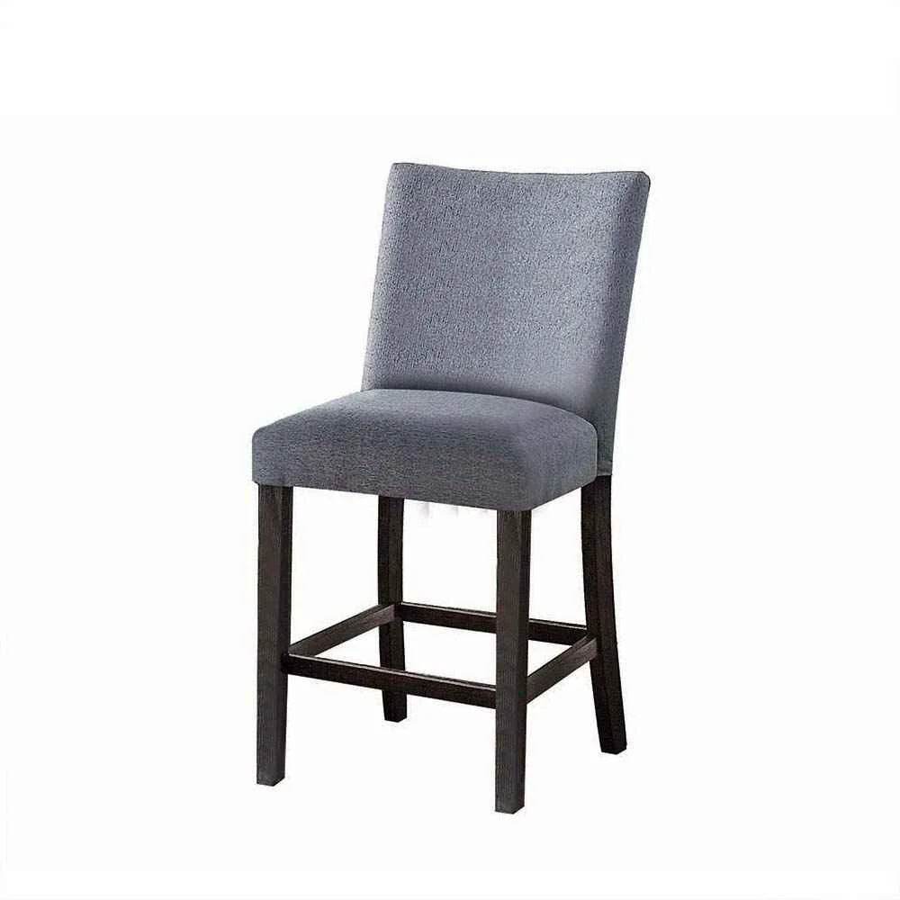 High-Grade Yelena - Counter Height Chair Set of 2 - Fabric Weathered Espresso Superior