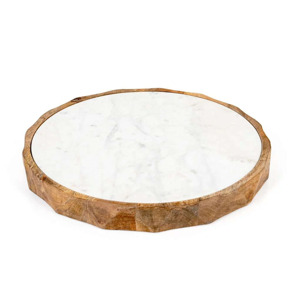 Casual Chloe Marble and Wood Serving Board Classic