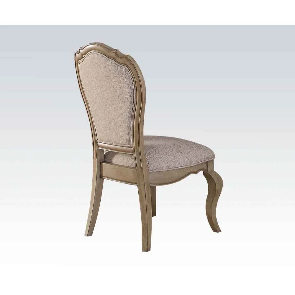 High-End Chelmsford - Side Chair Set of 2 - Beige Fabric Antique Taupe Advanced