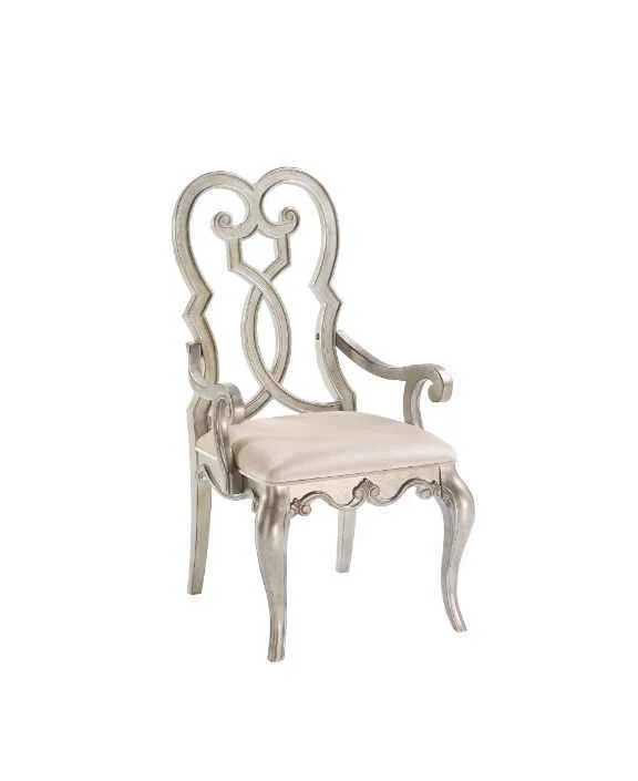 Soft Esteban - Arm Chair Set of 2 - Ivory Velvet Antique Champagne Trusted