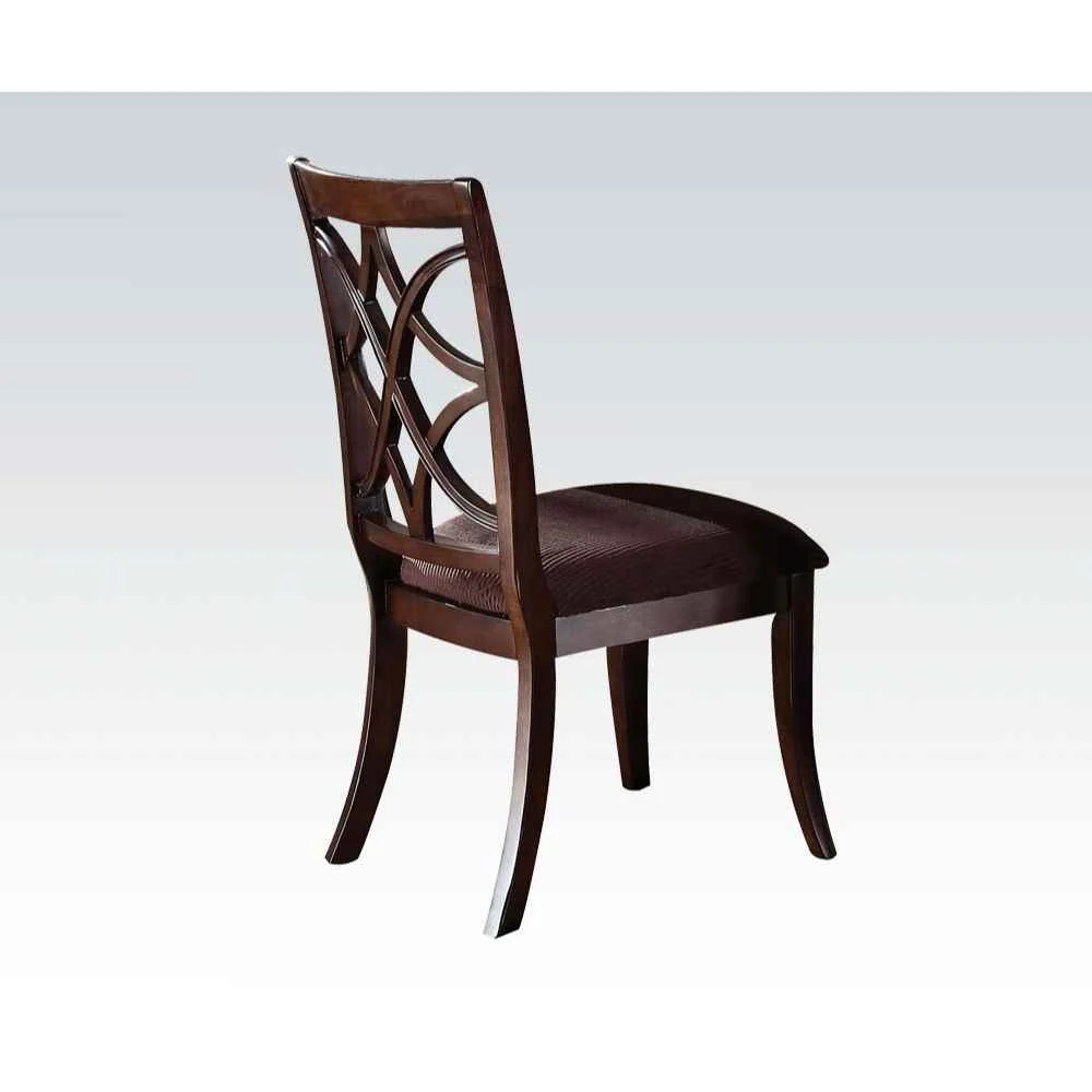 Responsible Keenan - Side Chair Set of 2 - Brown Microfiber Dark Walnut Breathable