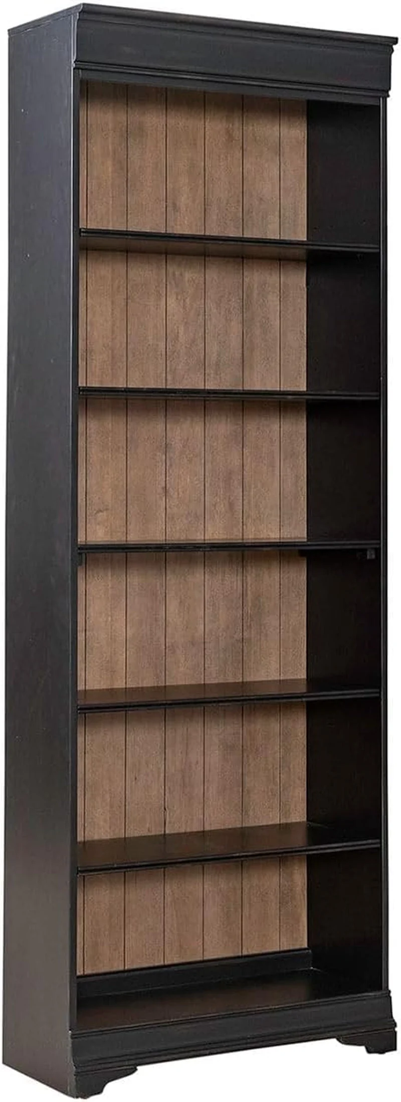 Refined Liberty Meritage 84 Inch Charcoal Adjustable Bookcase Elegant