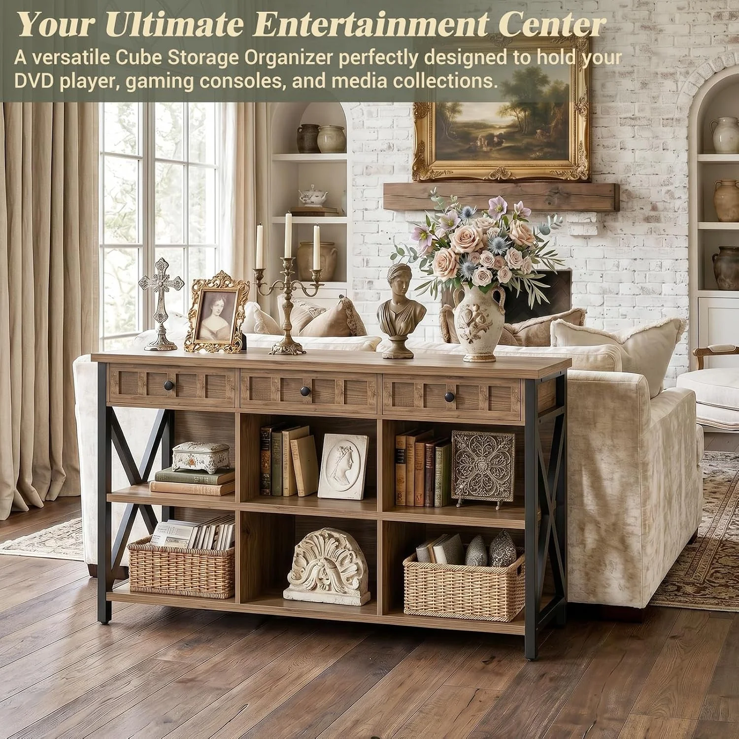 Easy-to-Use Modern Brown 6 Cube Storage Organizer Bookcase Trendy