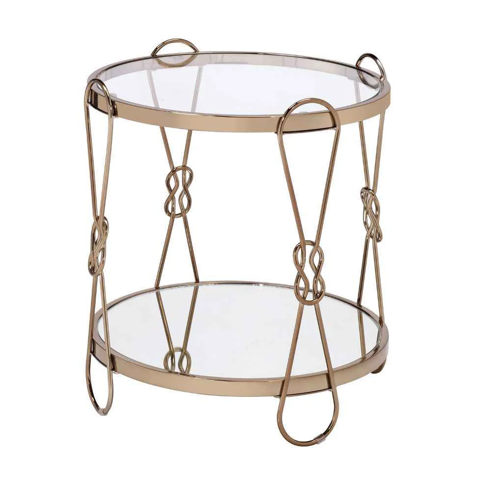 Green Zekera - End Table - Mirrored Champagne High-End