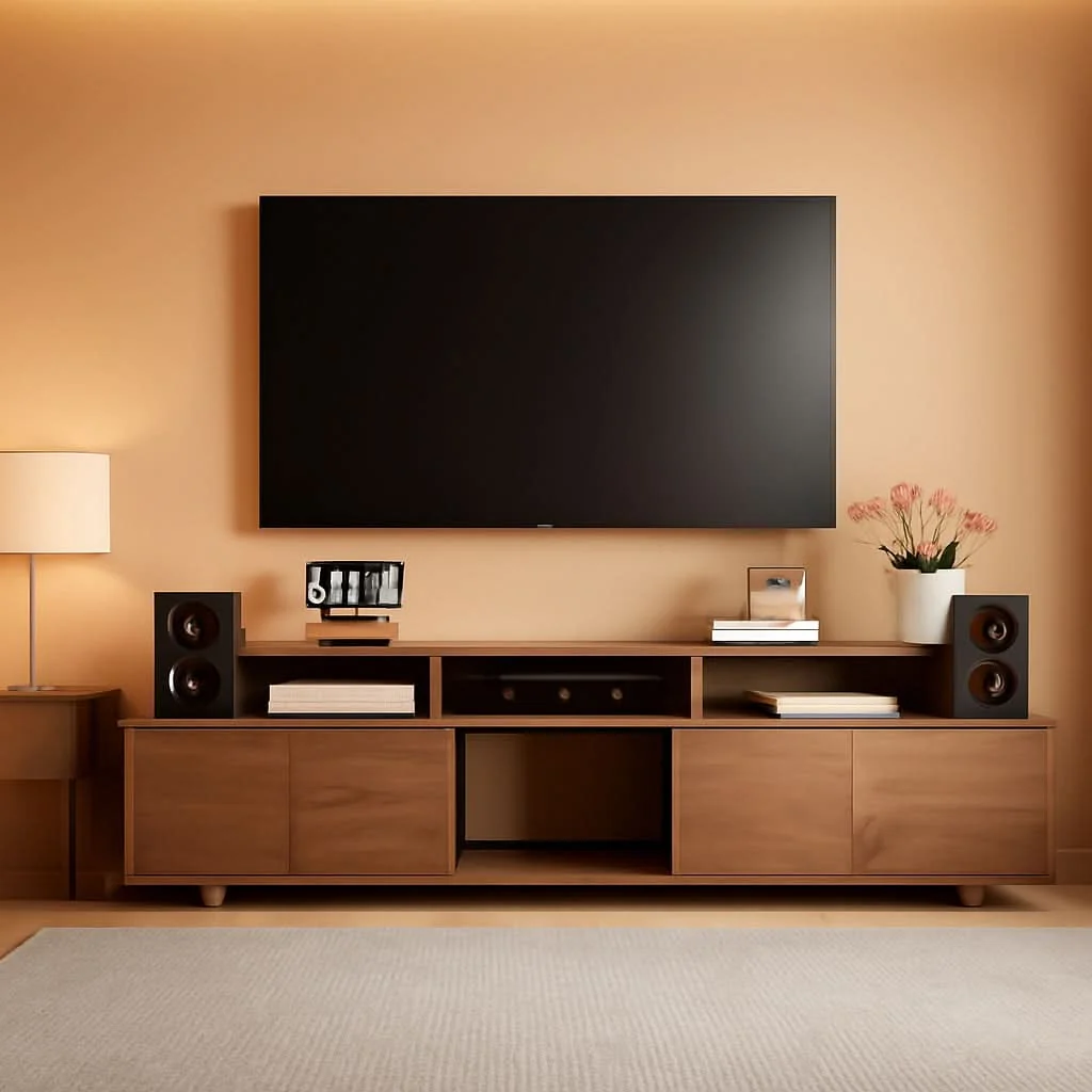 Luxury Walnut Extendable Entertainment Center 63 To 94 Inches Wide Fine Crafted