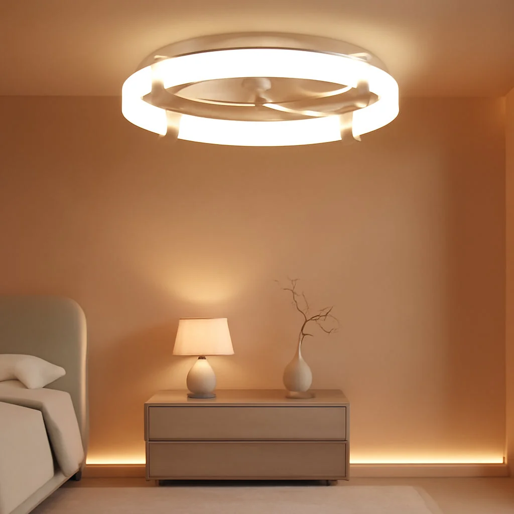 Pure Twenty Four Inch Ceiling Fan With Dimmable Lights Remote Prestigious