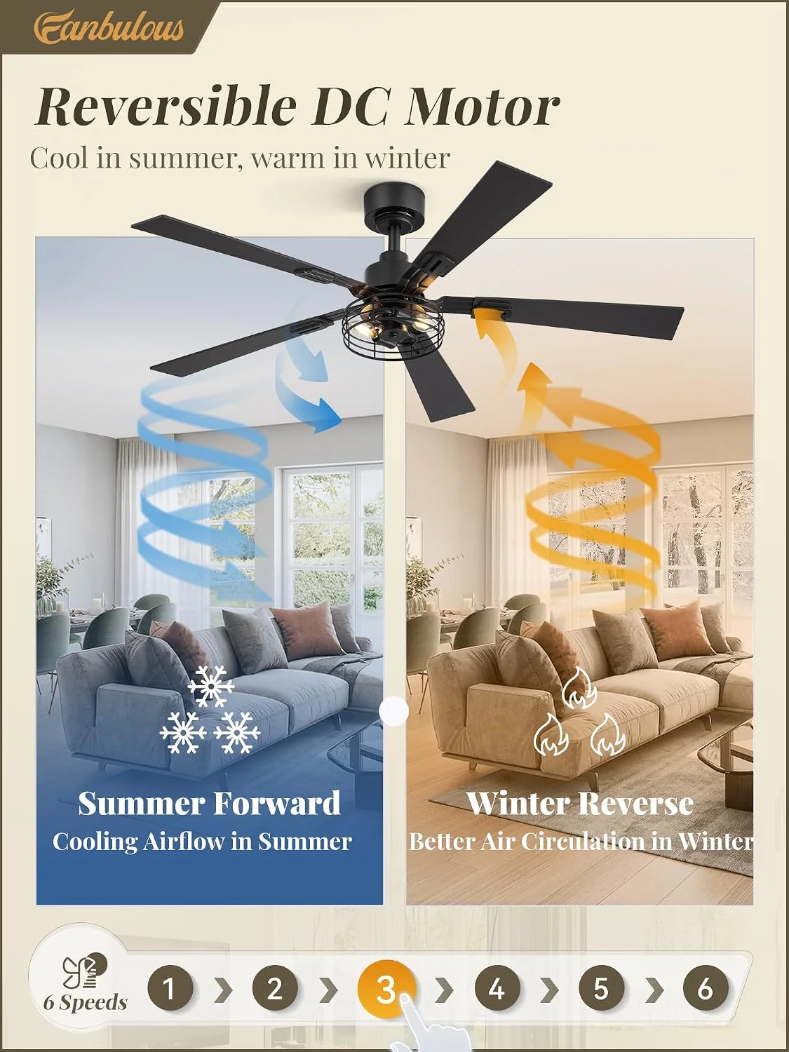 Soft Farmhouse Rustic Ceiling Fan Featuring Remote Lighting Safe