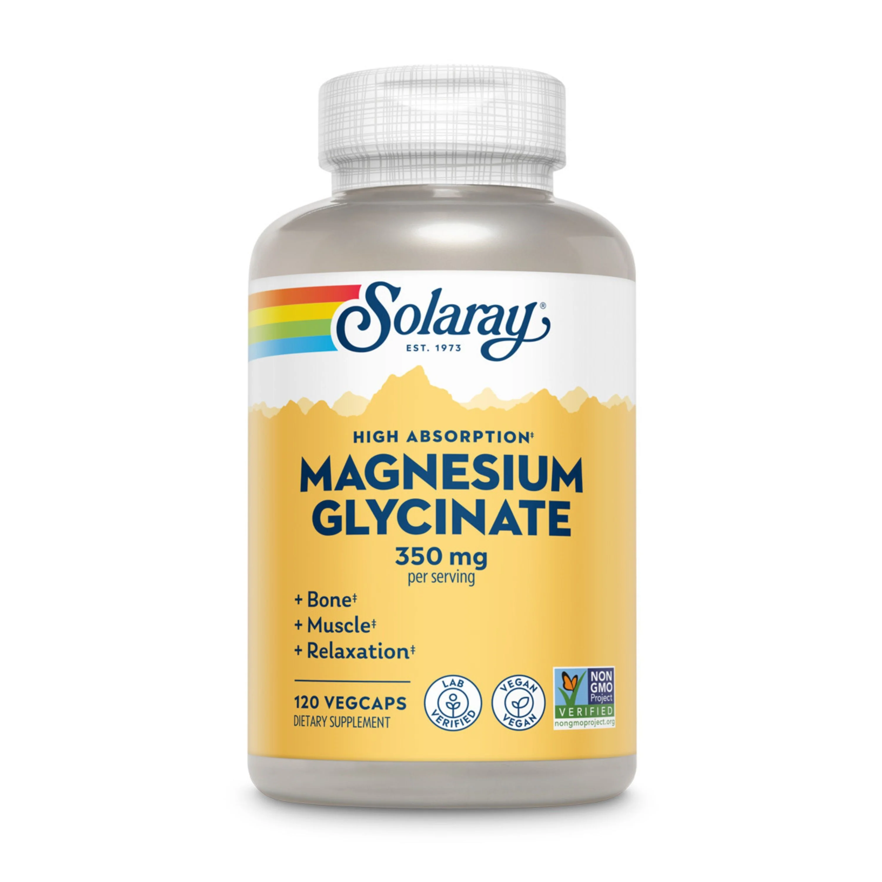 Comfortable Solaray High Absorption Magnesium Glycinate 350 mg High-Quality