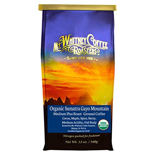First-Class Mt. Whitney Organic Gayo Mountain Sumatra 12 Ounce Environmentally Friendly