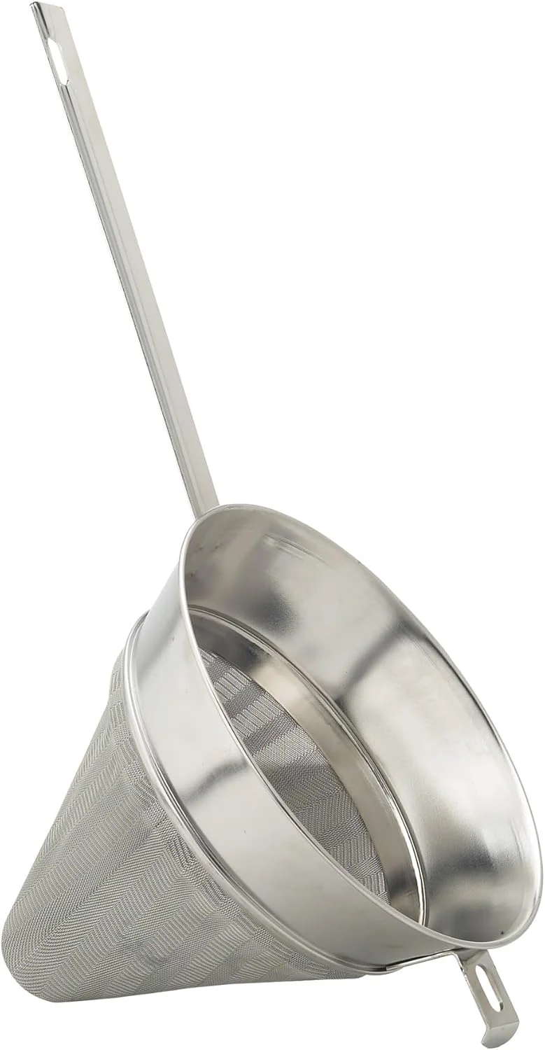 Lightweight HIC Kitchen Chinois Fine-Mesh Cone-Shaped Sieve 18 8 Stainless Steel 7-Inch Diameter Innovative