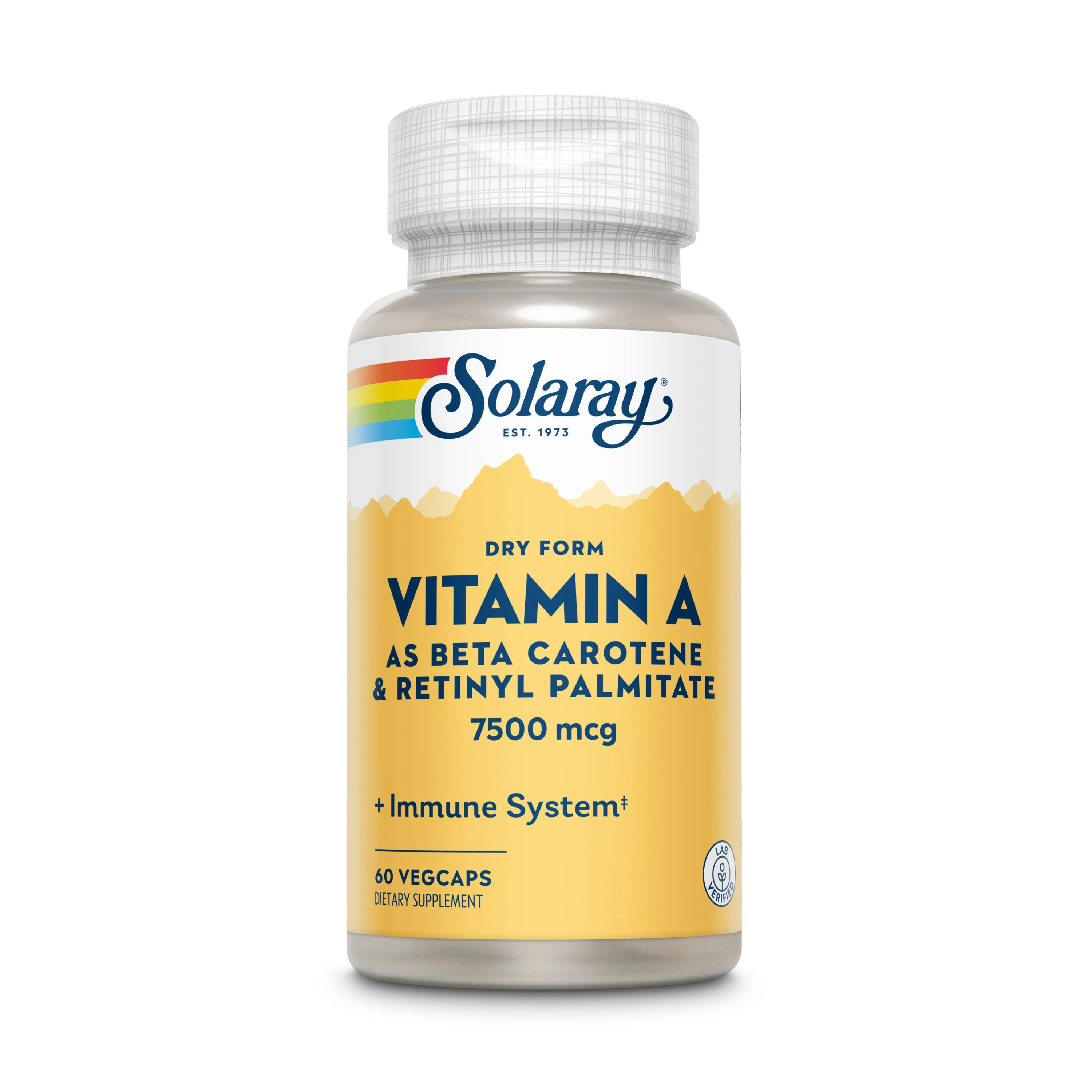 Smooth Solaray Vitamin A as Beta Carotene Retinyl Palmitate 7500 mcg Original