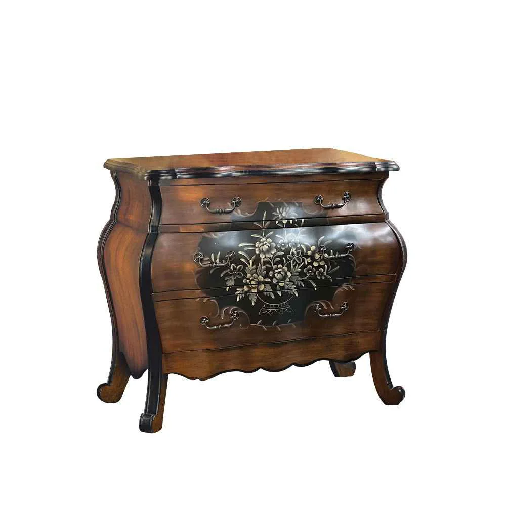 Crafted Roma - 37 Chest - Oak Antique Black Stylish