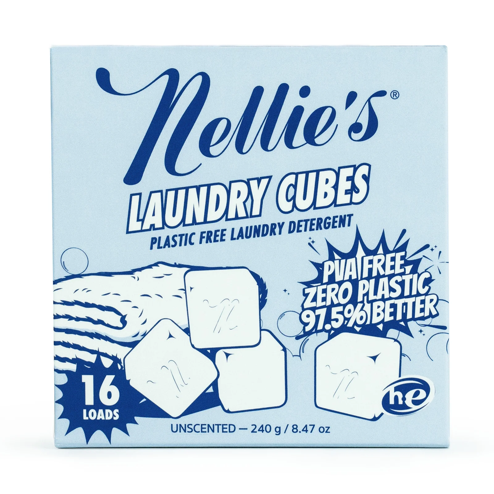 Reliable Nellie's Laundry Detergent Cubes - Unscented Authentic