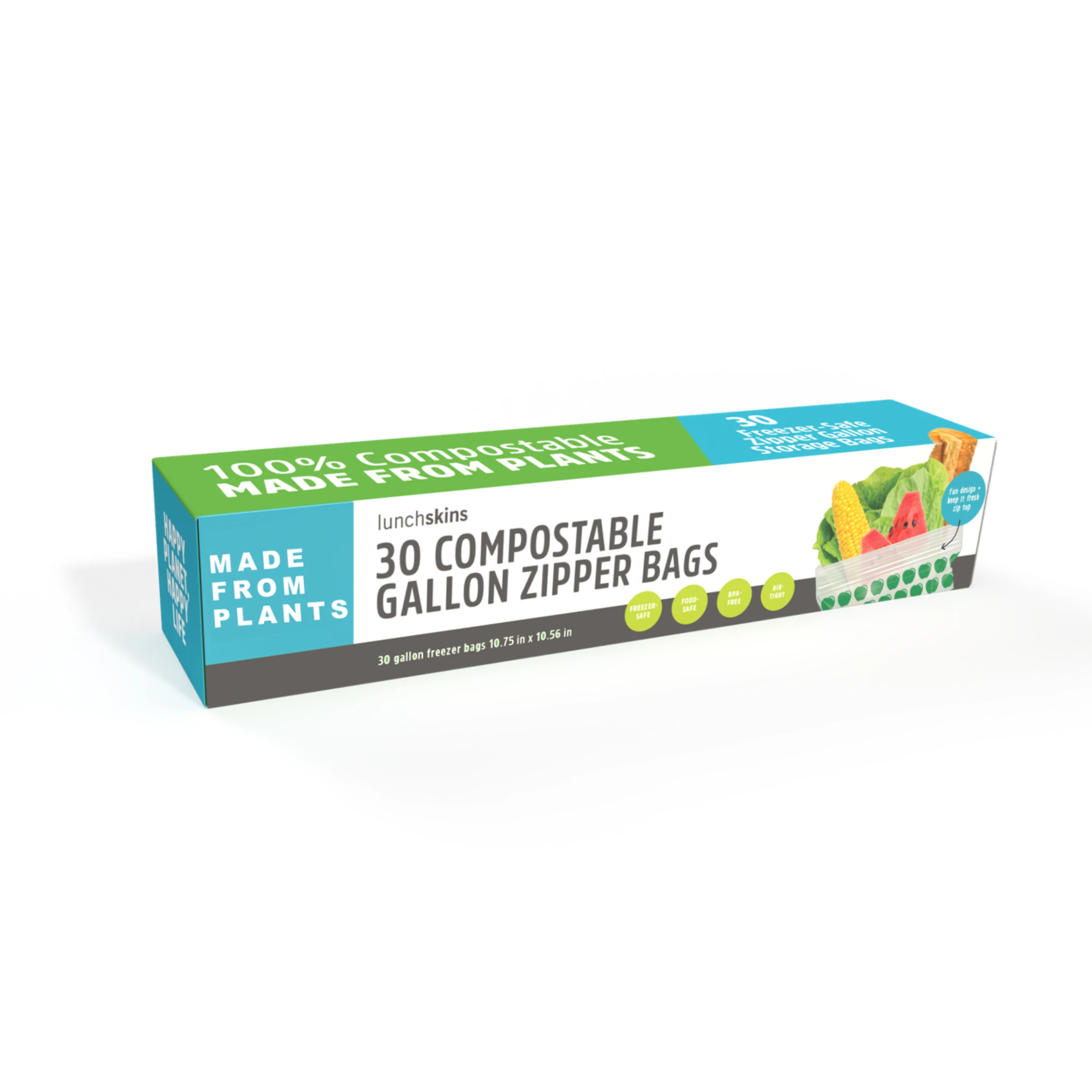 Green Lunchskins Ziptop Compostable Gallon Bag Versatile