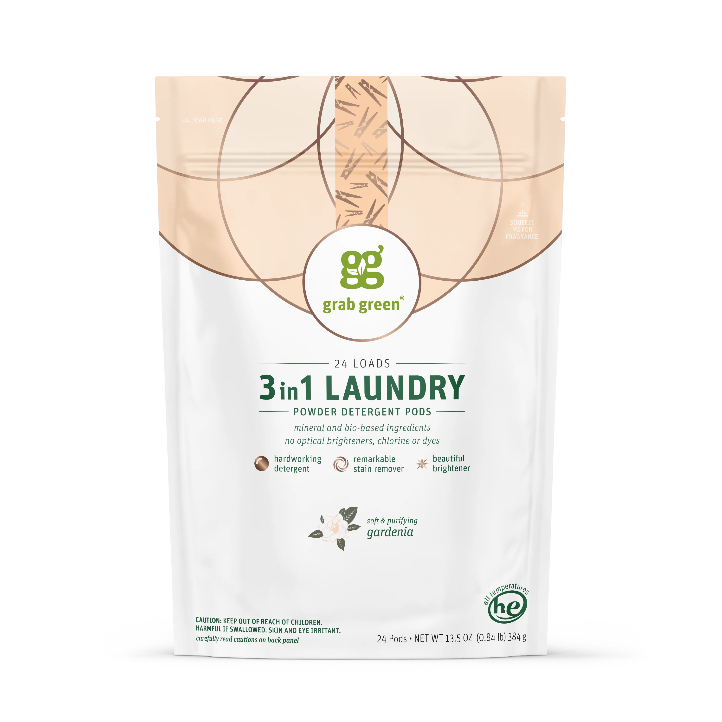 Luxury grab green 3 in 1 Laundry Detergent Pods - Gardenia Trusted